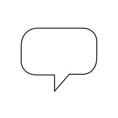 Naklejka premium Blank Speech Bubble Icon - Empty Chat Message Box Outline