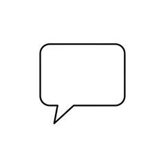 Blank Speech Bubble Icon - Empty Message Box for Communication and Dialogue