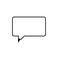 Blank Speech Bubble Icon - Empty Text Box for Communication and Ideas