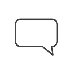Naklejka premium Blank Speech Bubble Icon - Simple Message Box Outline