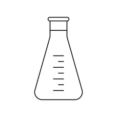 test tube with blue liquid illustration