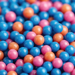Obraz premium Closeup Macro Shot of Colorful Candy Sprinkles.