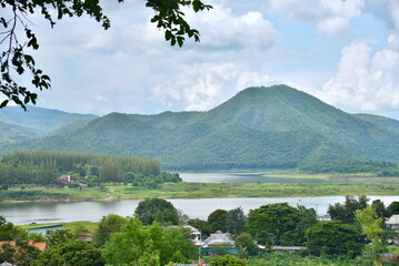 Scenic Mountain Landscape in Ban Kha District, Ratchaburi, Thailand