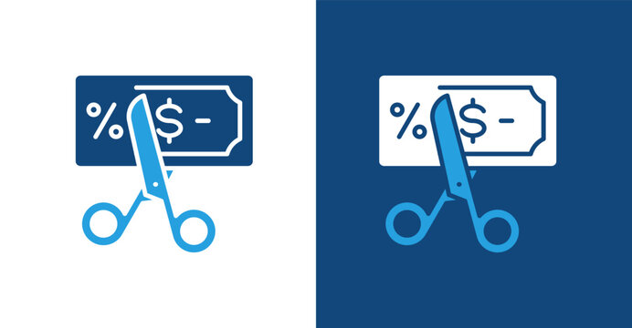 Tax Free Glyph Duotone, with light and dark background