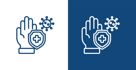 Obraz premium Outpatient Outline, with light and dark background