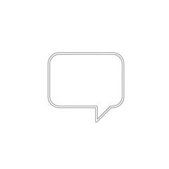 Naklejka premium Blank Speech Bubble Outline Icon - Communication and Message Symbol