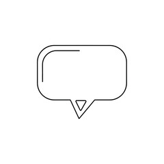 Naklejka premium Blank Speech Bubble Outline Icon - Communication Symbol for Text Message or Dialogue