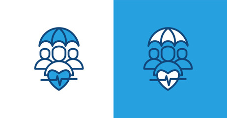 Medical Expense Color Outline, with light and dark background