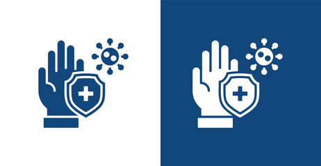 Fototapeta premium Outpatient Glyph, with light and dark background