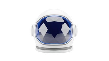 Astronaut Helmet on White Background