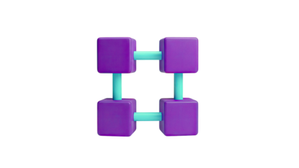 Abstract Cube Dumbbell Design