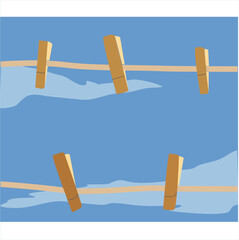 clothes pegs on the clothesline