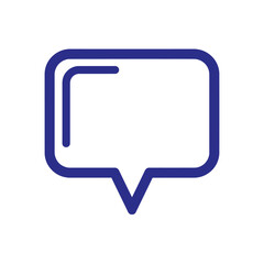 Fototapeta premium Blue Speech Bubble Icon - Communication, Message, Chat, Quote, Notification
