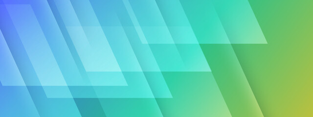 Obraz premium Abstract background with blue and green transparent rectangles