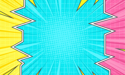 Dynamic Comic Book Style Pop Art Background