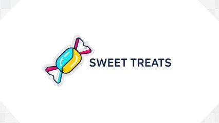 Colorful wrapped candy illustration symbolizing sweet treats and confectionery delightful treats