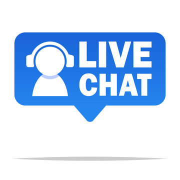 Live chat online support icon vector isolated illustration