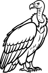 Vulture Hawk Bird of Prey Silhouette Vector Illustration