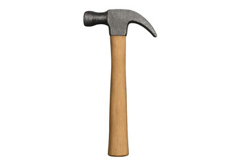 Claw hammer with wooden handle for construction