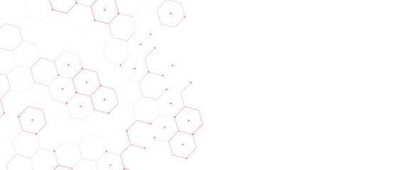 Vector modern tech hexagon network corner background