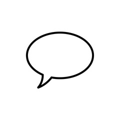 Empty Speech Bubble Icon - Blank Conversation Cloud for Text
