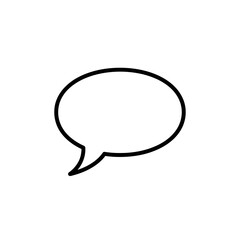 Empty Speech Bubble Icon - Communication, Dialogue, Thought Bubble Outline