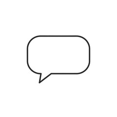 Naklejka premium Empty speech bubble icon, blank chat box symbol on white background, communication concept