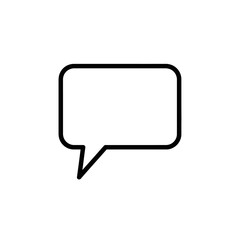 Fototapeta premium Empty speech bubble icon, blank message box for text, communication symbol