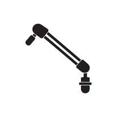 Boom silhouette icon vector flat design on white background.
