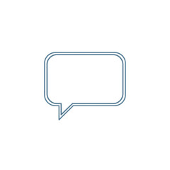 Naklejka premium Empty Speech Bubble Icon, Blank Dialogue Box for Text Message or Communication