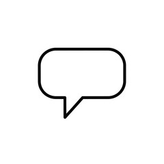 Naklejka premium Empty Speech Bubble Icon, Communication Symbol, Dialogue Outline