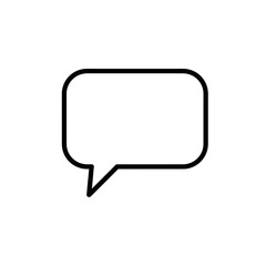 Empty Speech Bubble Icon, Communication Symbol, Message Outline