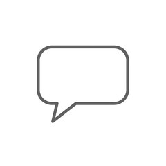 Empty speech bubble icon, communication symbol, text message, chat box graphic