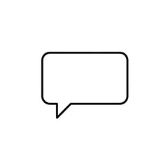 Naklejka premium Empty Speech Bubble Icon, Outline Message Box, Communication Symbol