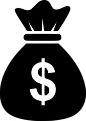 Money Bag Dollar Finance Symbol Vector Illustration