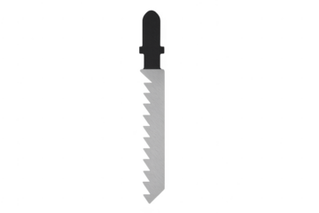 Jigsaw blade with serrated teeth for cutting wood