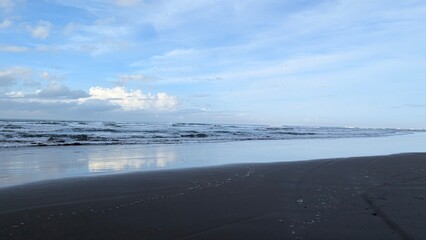 time lapse clouds over the sea and clouds