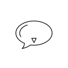 Fototapeta premium Minimalist speech bubble icon, outline drawing, communication symbol