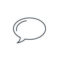 Minimalist speech bubble icon, empty dialogue box graphic, communication symbol outline