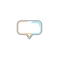 Fototapeta premium Modern Speech Bubble Icon with Empty Space for Text - Communication Concept