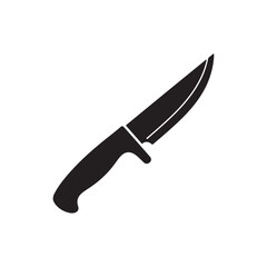 Knife silhouette icon vector flat design on white background.
