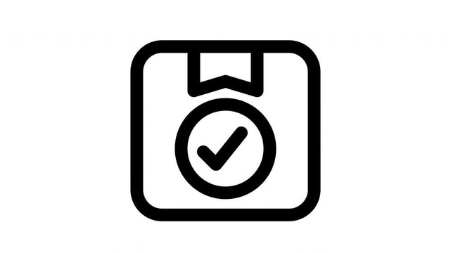 Delivered Package Icon Animation for Successful Shipping Confirmation, Completed Delivery Status, and Logistics Tracking Systems