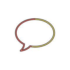 Fototapeta premium Speech Bubble Icon - Communication, Dialogue, Message, Idea, Thought - Isolated on White