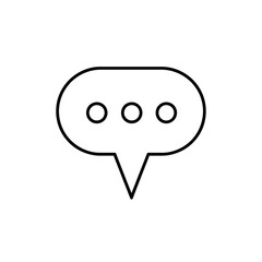 Fototapeta premium Speech bubble icon with three dots, representing conversation or thinking
