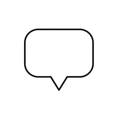 Fototapeta premium Speech bubble icon, communication symbol, empty dialogue box, simple vector graphic
