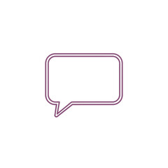 Naklejka premium Speech Bubble Outline Icon, Communication and Dialogue Concept, Isolated on White