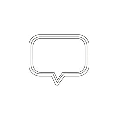 Naklejka premium Speech Bubble Outline Icon - Empty Text Box for Communication and Messaging