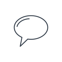 Speech bubble outline icon, communication symbol, chat message concept, clean design