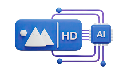 AI HD Image Processing Concept