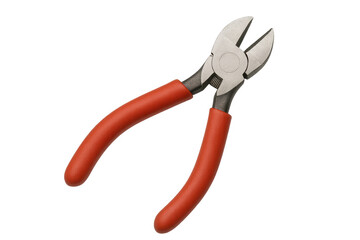Obraz premium Diagonal cutters tool with red grip handles